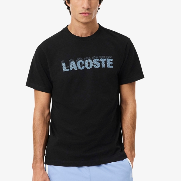 Maglietta Tennis Uomo Lacoste Printed Maglietta  Noir/Bleu Clair/Aey TH0217463