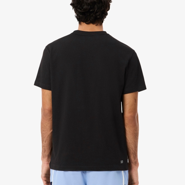 Lacoste Printed Maglietta - Noir/Bleu Clair/Aey