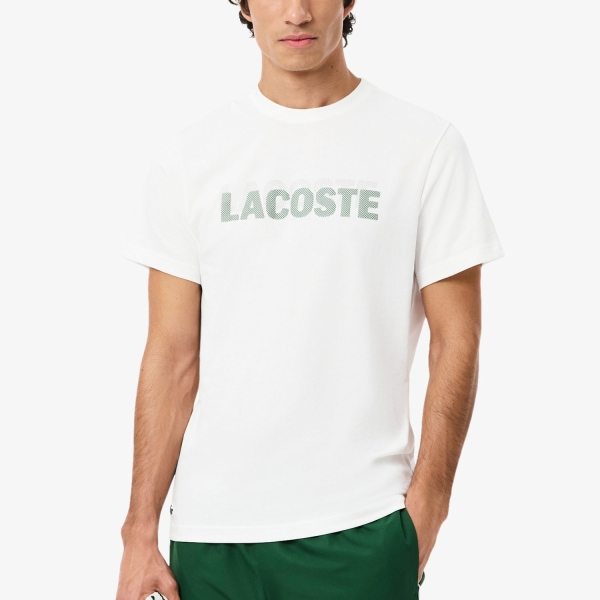 Maglietta Tennis Uomo Lacoste Printed Maglietta  Blanc/Vert TH0217737