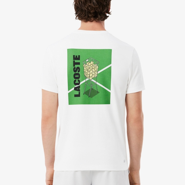 Lacoste Ultra Dry Printed Maglietta - Blanc