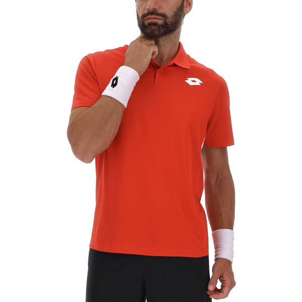 Men's Tennis Polo Lotto Squadra IV Polo  Poinsettia Red 223326E1M