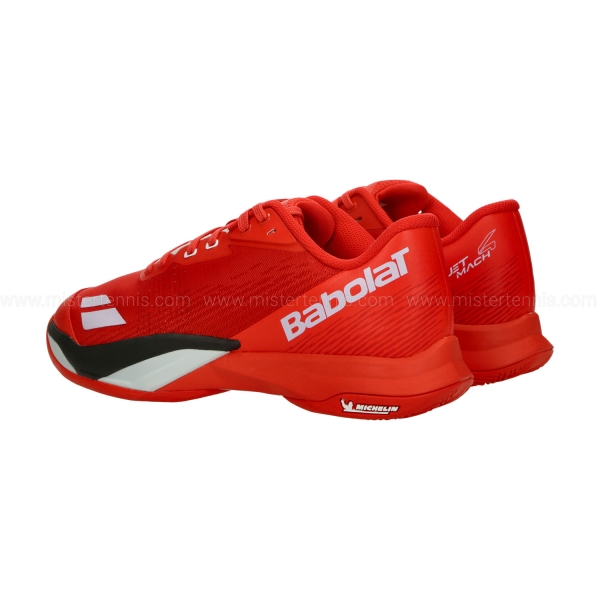 Babolat Jet Mach 4 Clay - Cherry Tomato/White