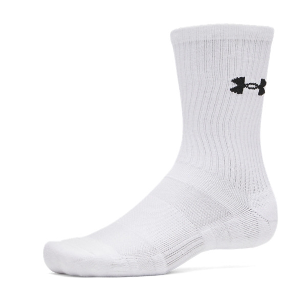 Under Armour Performance Crew x 3 Socks - White/Ultimate Black