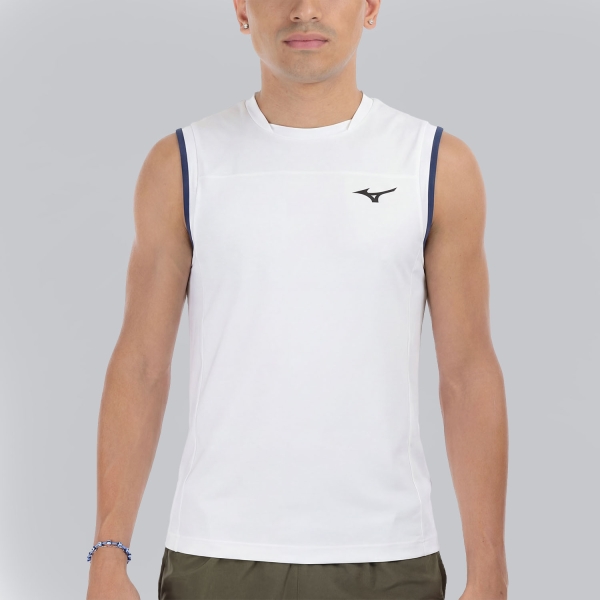 Men's Tennis Shirts Mizuno Stargazer Shadow Tank  White 62GAD00101