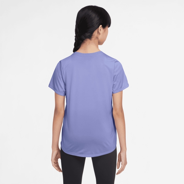Nike Dri-FIT One Maglietta Bambina - Light Thistle/White