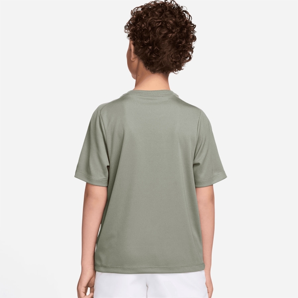 Nike Multi Swoosh T-Shirt Boy - Spruce Fog/White