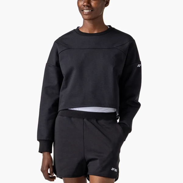  Yonex Practice Crop Sweatshirt  Black ABDPY37007N