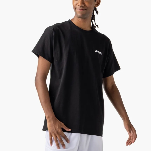 Camisetas de Tenis Hombre Yonex Practice Crew Logo Camiseta  Black ABUPY16878N
