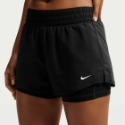 Nike One 2 in 1 3in Shorts - Black/White Nike One 2 in 1 3in Shorts - Black/White