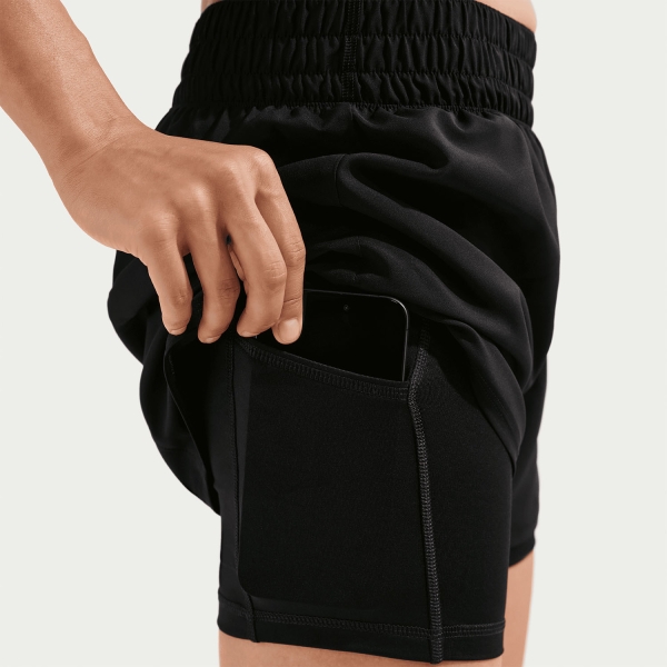 Nike Classic One 2 in 1 3in Shorts - Black/White