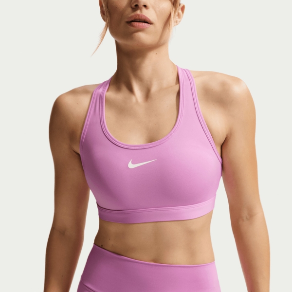 Woman Bra and Underwear Nike Swoosh DriFIT Sports Bra  Light Magenta/White DX6821503