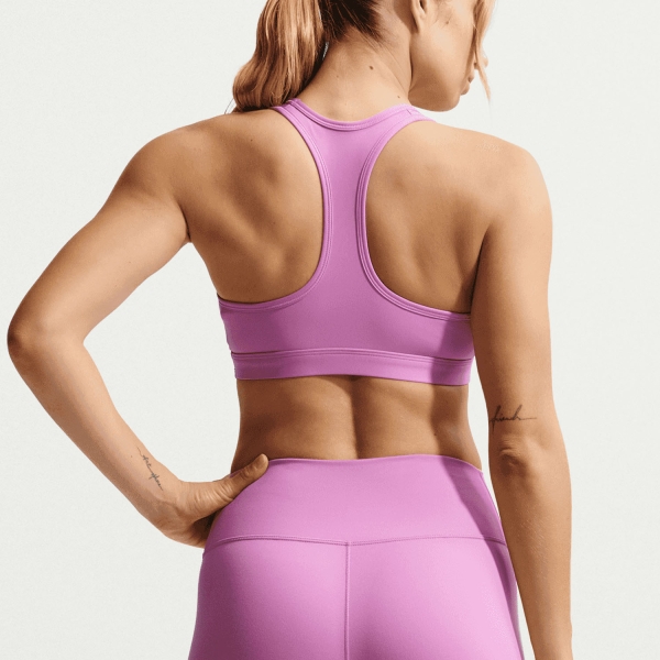 Nike Swoosh Dri-FIT Sujetador Deportivo - Light Magenta/White