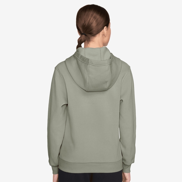 Nike Club Hoodie Junior - Spruce Fog/White