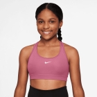 Nike Swoosh Logo Sports Bra Girl - Peony/White