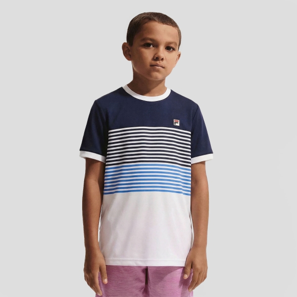  Fila BB 1983 TShirt Boy  White/Navy/Simply Blue Comb FJL2613500157