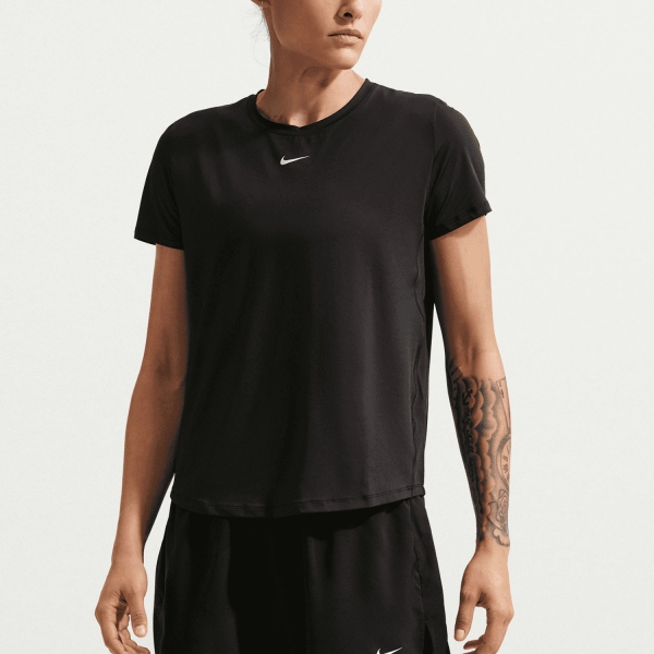 Women`s Tennis T-Shirts and Polos Nike One Classic TShirt Black/White FN2798013