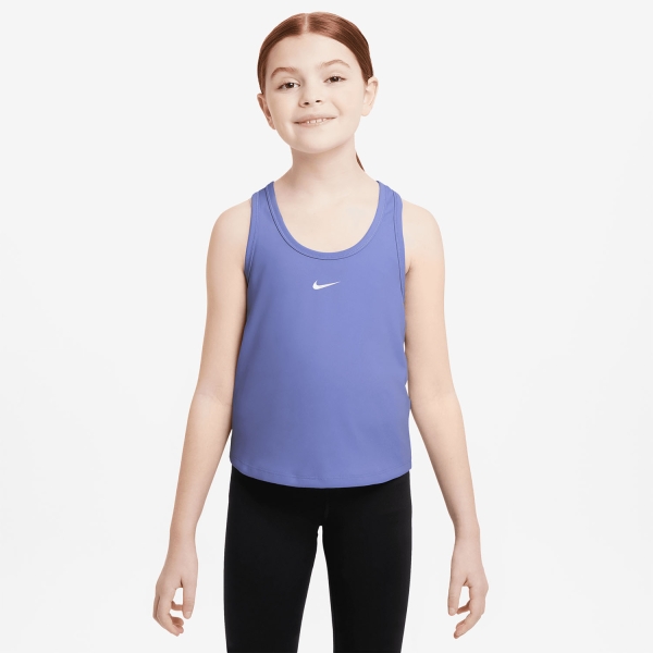Top y Camisetas Niña Nike One Fitted Top Nina  Light Thistle/White FZ5598569