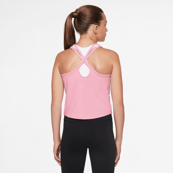 Nike One Fitted Tank Girl - Med Soft Pink/White