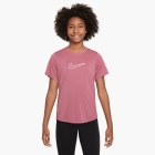 Nike Dri-FIT One Camiseta Niña - Peony/White