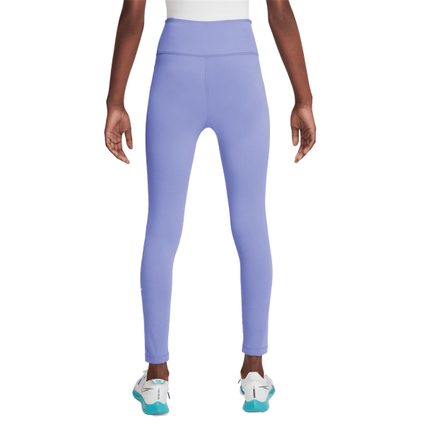 Nike One Swoosh Tights Girl - Light Thistle/White