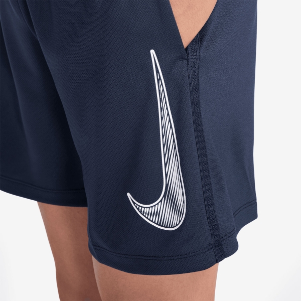 Nike Multi 5in Shorts Boy - Midnight Navy//White