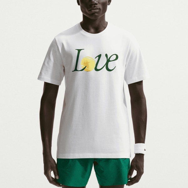 Maglietta Tennis Uomo Nike Court Love Maglietta  White IU7414100