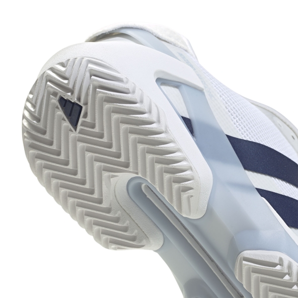 adidas ADIZERO Ubersonic 5 Clay - FTWR White/Dark Blue/Crystal Sky