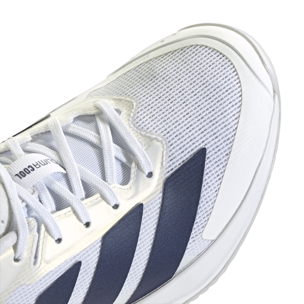 adidas ADIZERO Ubersonic 5 Clay - FTWR White/Dark Blue/Crystal Sky