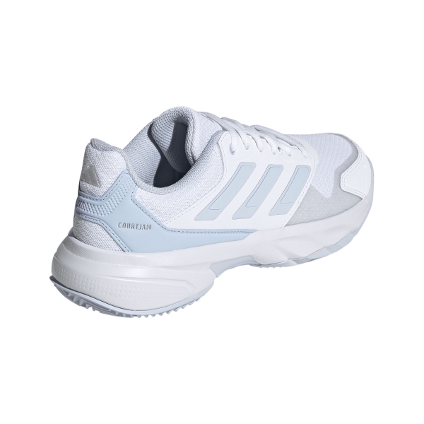 adidas Courtjam Control 3 Clay - FTWR White/Crystal Sky/Silver Metallic