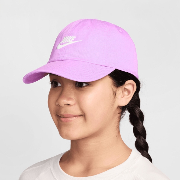 Cappelli e Visiere Tennis Nike Club Logo Cappello Bambini  Light Magenta/White FB5063503