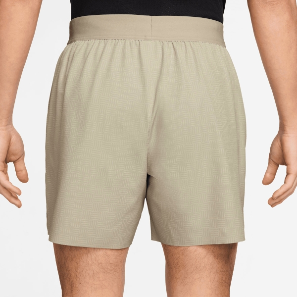 Nike Court Advantage Printed 6in Shorts - Desert Khaki/Black