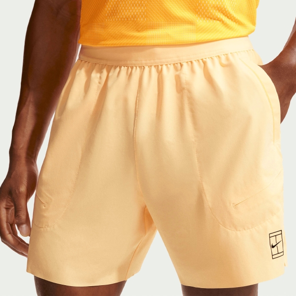 Pantalones Cortos Tenis Hombre Nike Court Advantage 6in Shorts  Tangerine Tint/Black FZ6913860