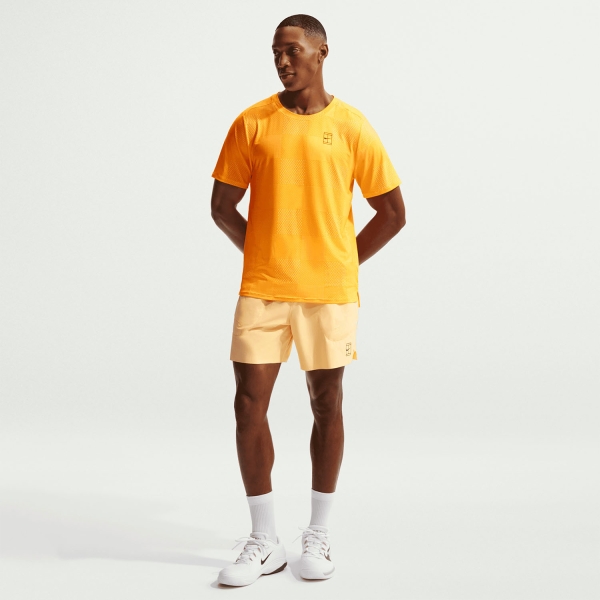 Nike Court Advantage 6in Shorts - Tangerine Tint/Black