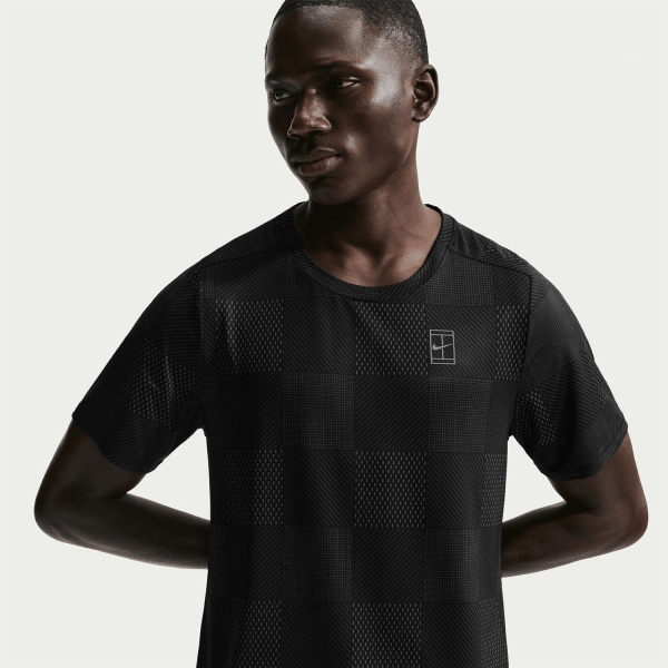 Nike Court Advantage Printed T-Shirt - Black/White