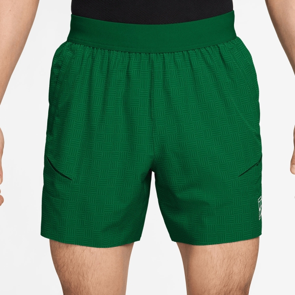 Men's Tennis Shorts Nike Court Advantage Printed 6in Shorts  Malachite/White IB1071365