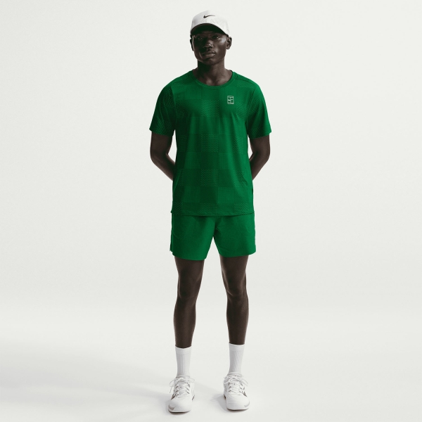 Nike Court Advantage Printed 6in Shorts - Malachite/White