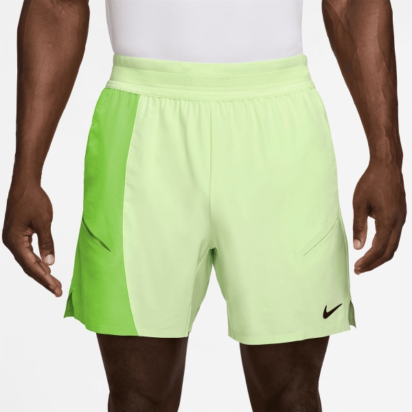 Men's Tennis Shorts Nike DriFIT Court Slam 6in Shorts  Light Liquid Lime/Mean Green/Black IB1037360