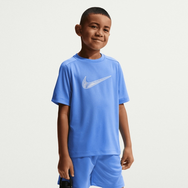  Nike Multi Swoosh Maglietta Bambino  University Blue/White IF2430412