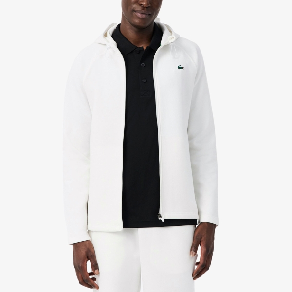 Men's Tennis Shirts and Hoodies Lacoste Stretch Hoodie  Blanc SH0152001