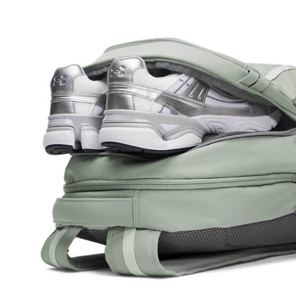 Under Armour Hustle 6.0 Mochila - Titanium/Clay Green