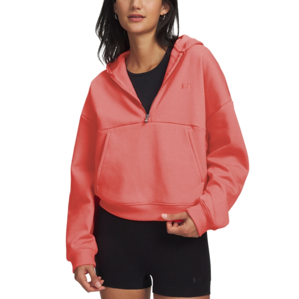 Maglie e Felpe Tennis Donna Under Armour Icon Felpa  Venom Red 60128430690