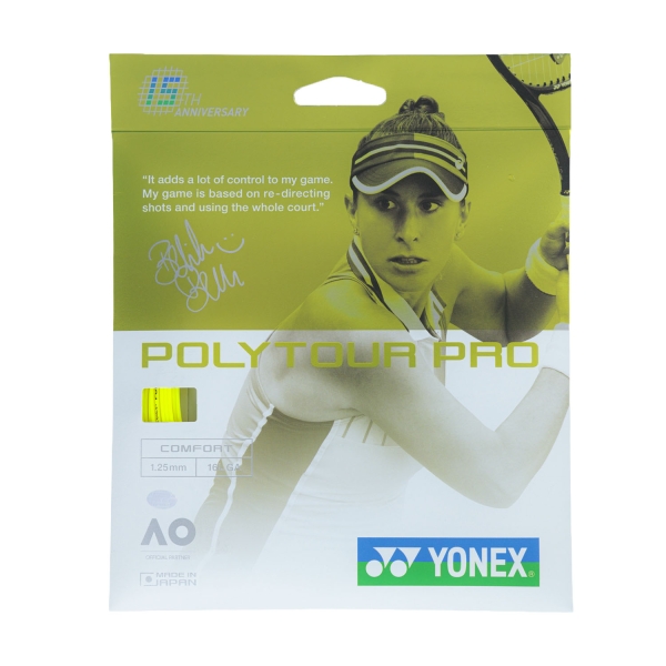 Monofilament String Yonex Polytour Pro 1.25 Set 12m  Yellow CT12PTPRO125GL