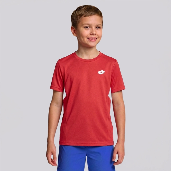 Tennis Polo and Shirts Boy Lotto Squadra IV TShirt Boy  Poinsettia Red 223356E1M