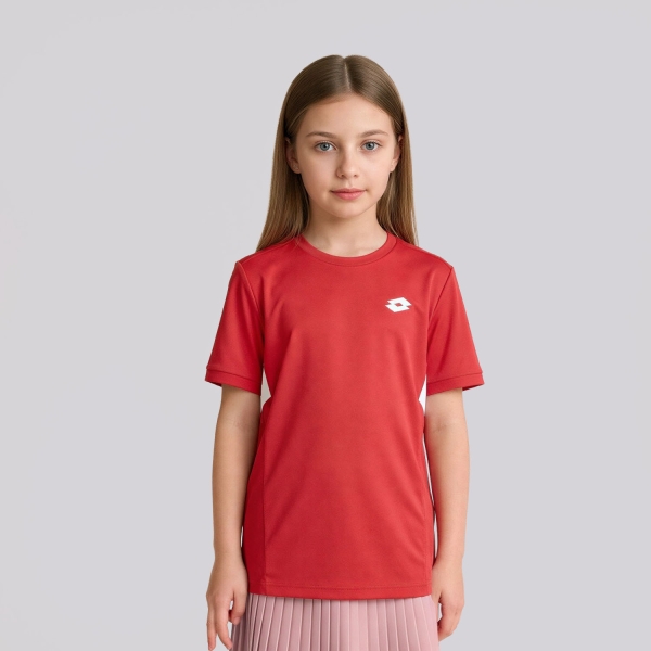 Top and Shirts Girl Lotto Squadra IV TShirt Girls  Poinsettia Red 223359E1M