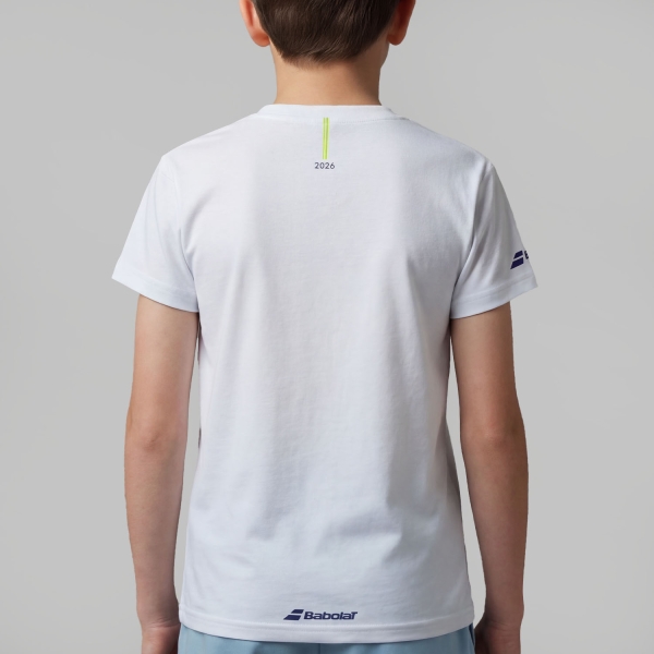 Babolat Exercise Crew Maglietta Bambino - White