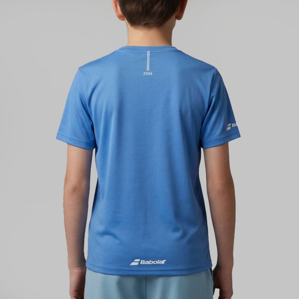 Babolat Exercise Crew Maglietta Bambino - Malibu Blue