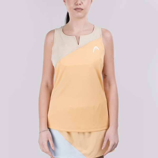 Women`s Tennis Tanks HEAD Spirit Performance Tank  Apricot/Light Blue 814226APLB