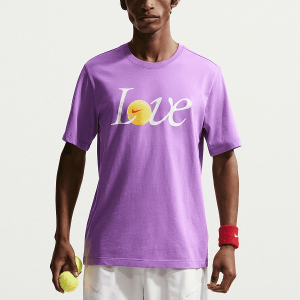 Camisetas de Tenis Hombre Nike Court Love Camiseta  Bright Violet IU7414522