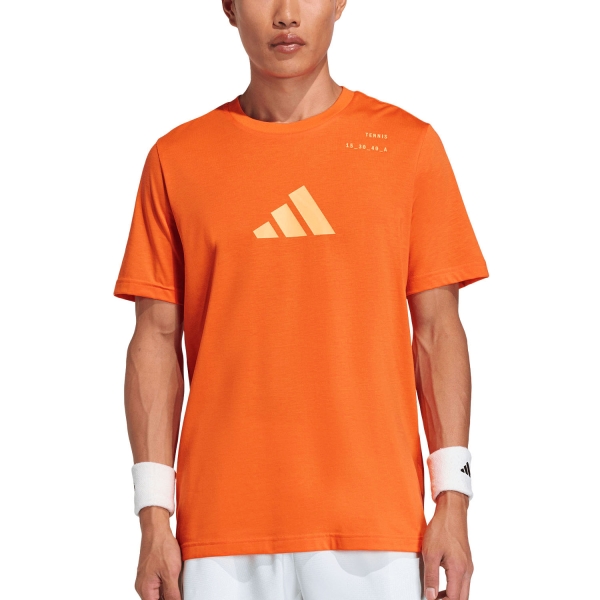 Men's Tennis Shirts adidas Category Graphic TShirt  Pure Orange KB9450