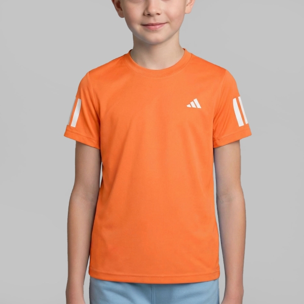 Polo y Camiseta de Tenis Niño adidas Club 3 Stripes Logo Camiseta Nino  Pure Orange KB9760